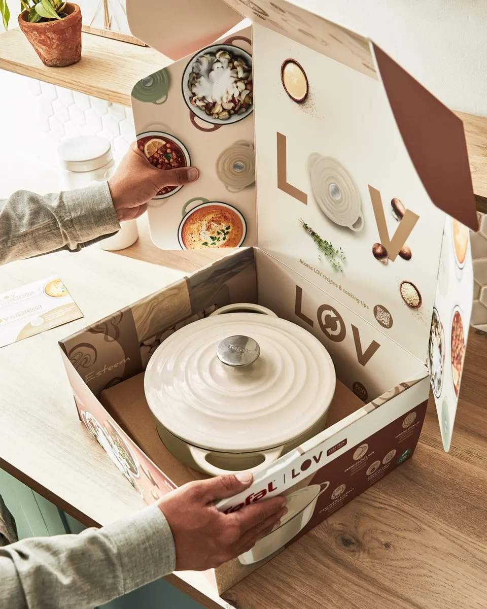Tefal LOV Lage Braadpan 3.8L - Ø28cm - Beige