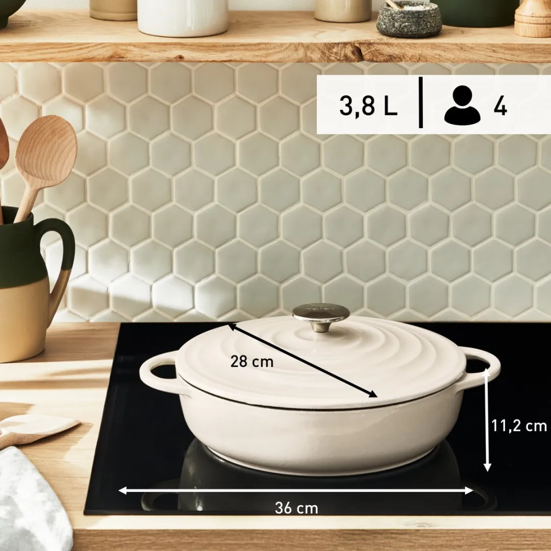 Tefal LOV Lage Braadpan 3.8L - Ø28cm - Beige