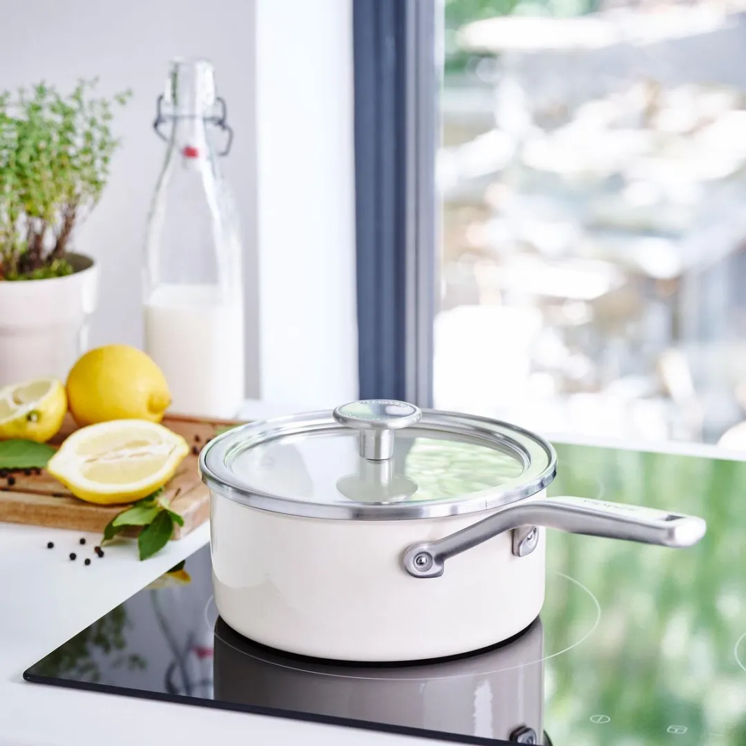 KitchenAid Steel Core Steelpan 18cm 2,0L - Crème - 2 Stuks