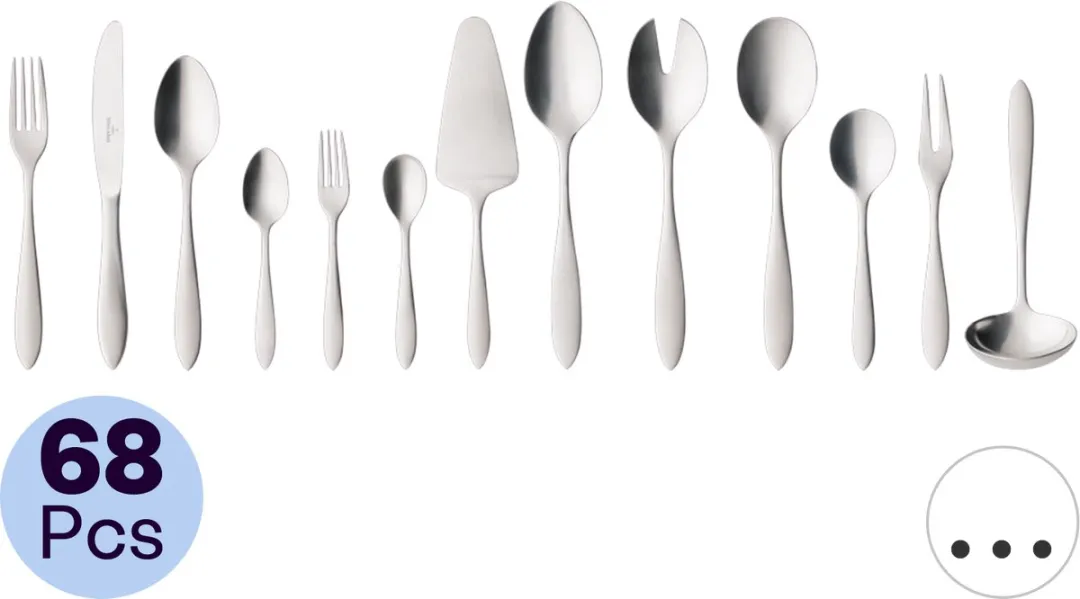Villeroy & Boch Arthur Bestekset 68-delig - 12 Personen - Zilver