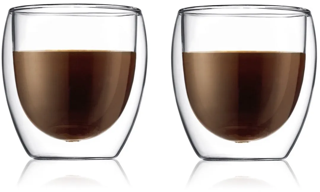 Bodum Pavina Dubbelwandige Glazen Set - 4 Stuks 80ml & 350ml Transparant