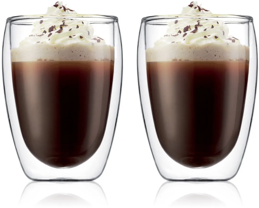 Bodum Pavina Dubbelwandige Glazen Set - 4 Stuks 80ml & 350ml Transparant
