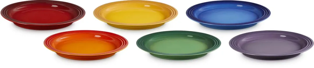 Le Creuset Vancouver Dinerborden 27cm - Regenboogset 6 Stuks