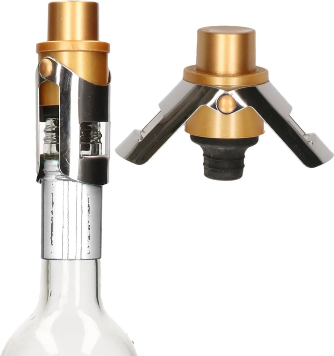 Svenska Living Champagneflesafsluiter - 2 Stuks - Zilver