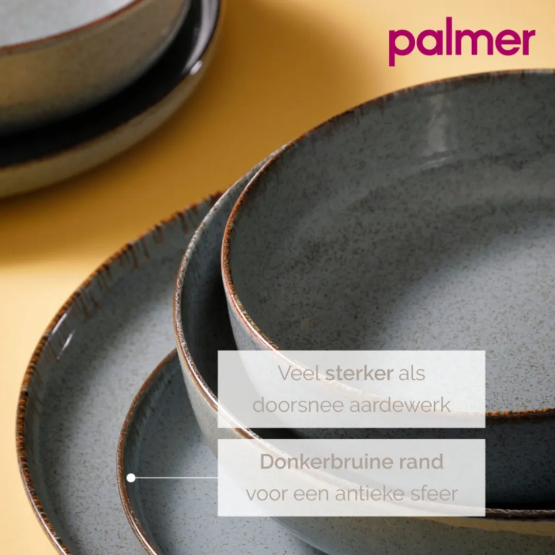 Palmer Antigo Bordenset 2 Stuks - ø28cm - Blauw/Grijs