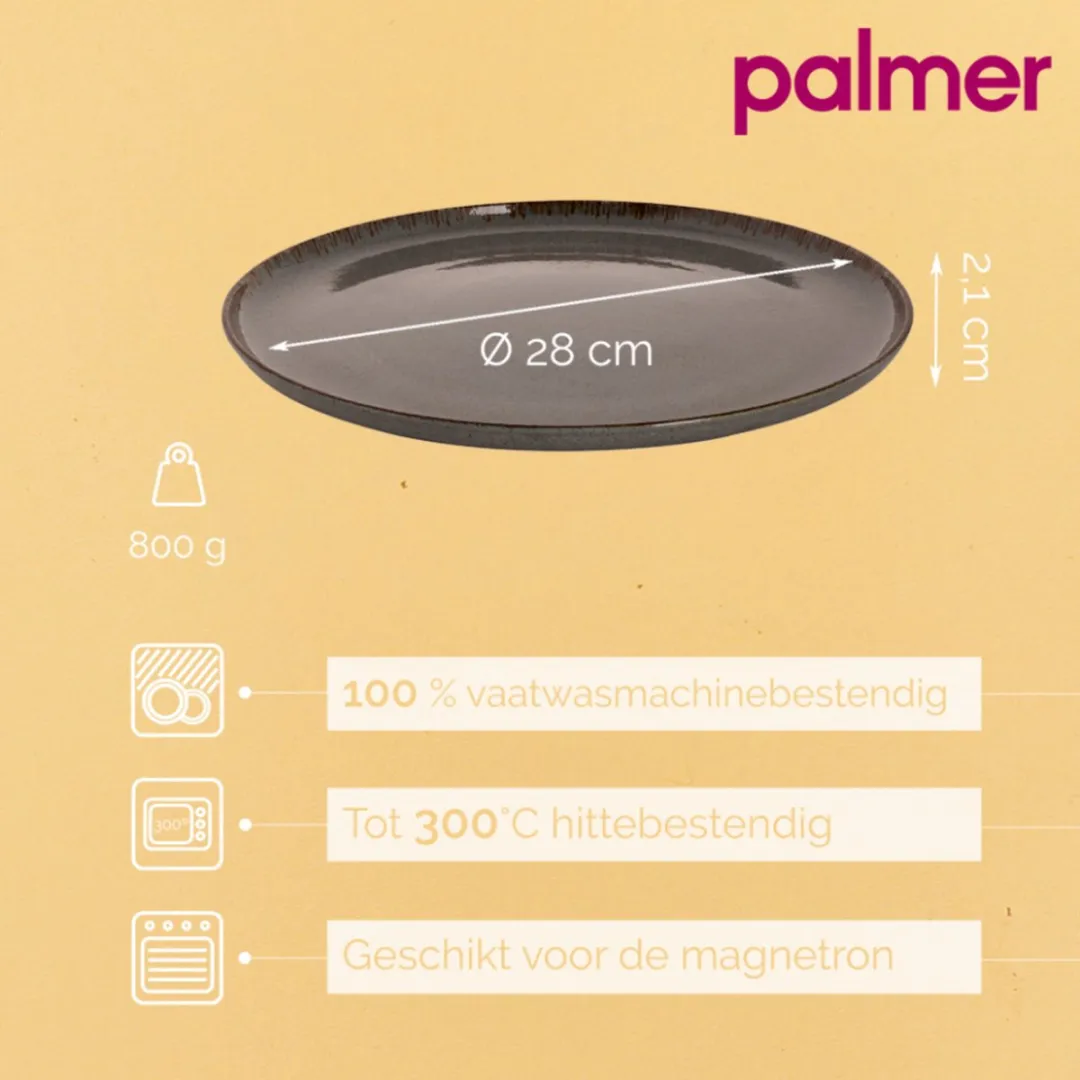 Palmer Antigo Bordenset 2 Stuks - ø28cm - Blauw/Grijs