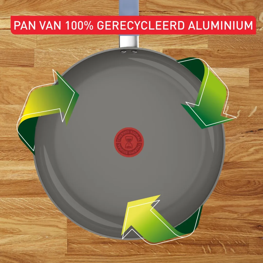 Tefal Cera Color ON G922S704 Keramische Pannenset 7-delig - Blauw