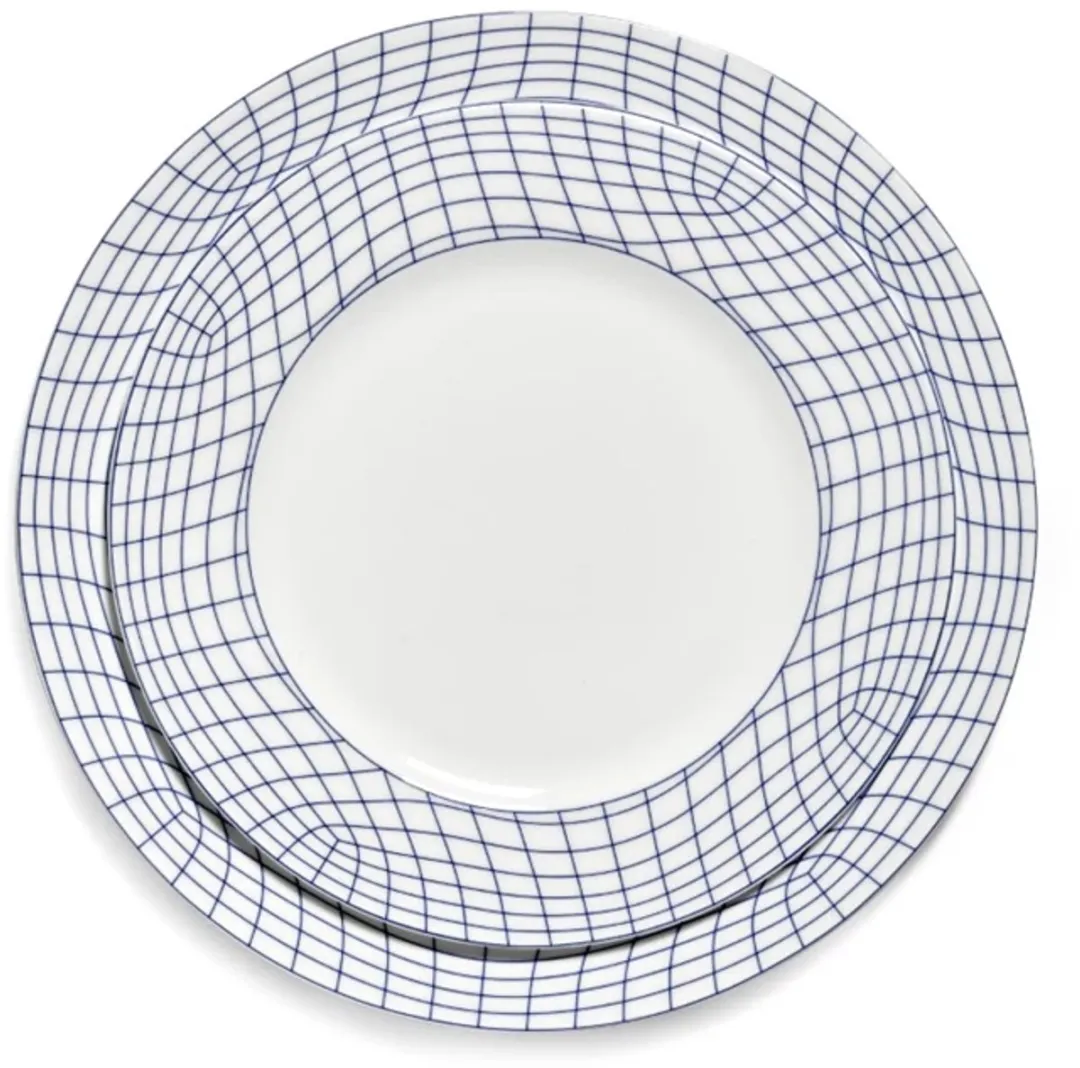 Serax Ann Van Hoey Nido Plat Bord 24cm - Blauw/Wit