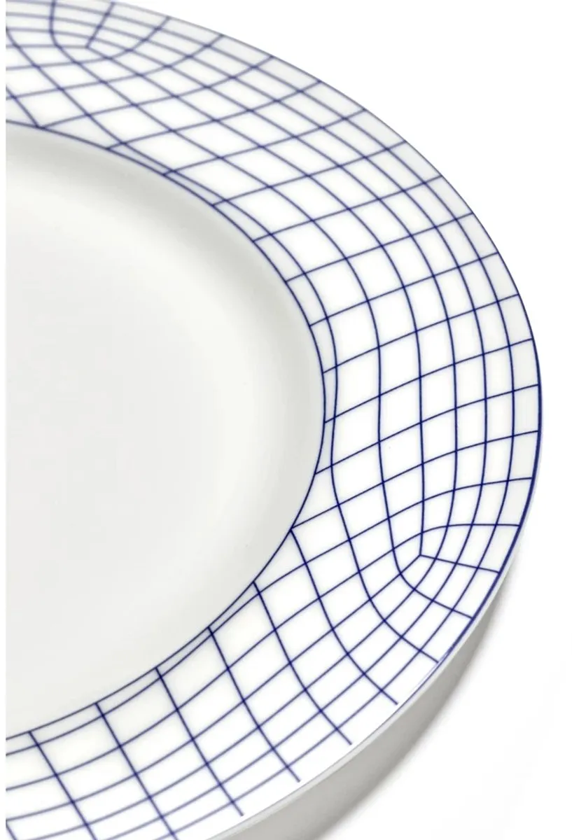 Serax Ann Van Hoey Nido Plat Bord 24cm - Blauw/Wit