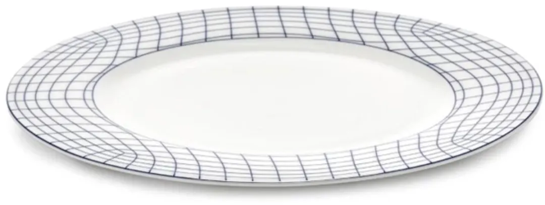 Serax Ann Van Hoey Nido Plat Bord 24cm - Blauw/Wit