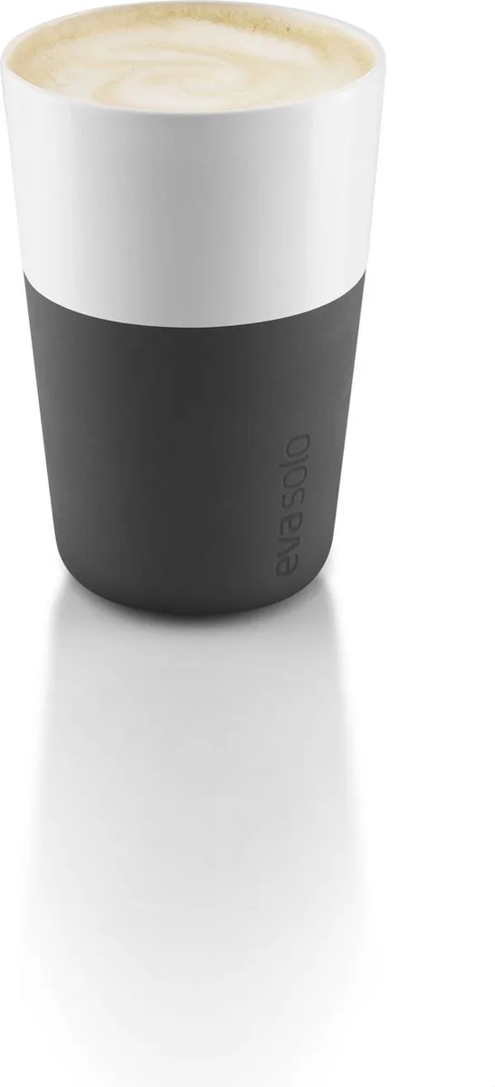 Eva Solo Latte Macchiato Bekers 360ml - 2 Stuks - Zwart