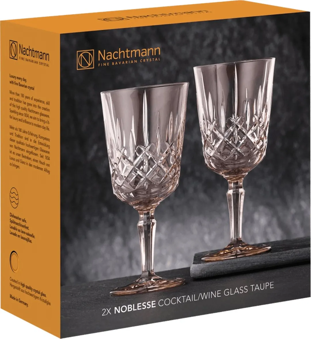 Nachtmann Noblesse Wijnglas 35,5 Cl Taupe - 2 Stuks