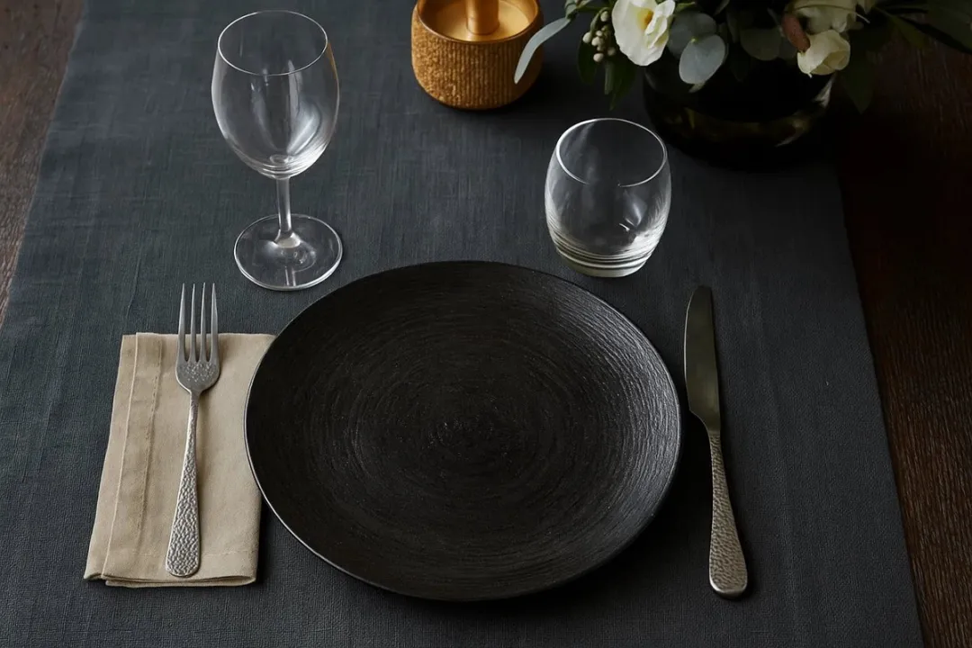 Cosy&Trendy Dinerborden Merio Zwart Ø27cm - 6 Stuks - afbeelding 3 van 4