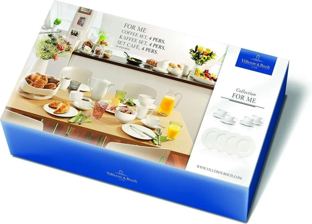 Villeroy & Boch For Me Koffie Set 4 Personen - 12-delig Wit