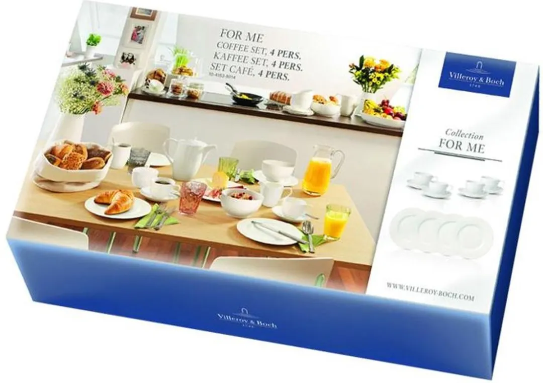 Villeroy & Boch For Me Koffie Set 4 Personen - 12-delig Wit - afbeelding 6 van 6