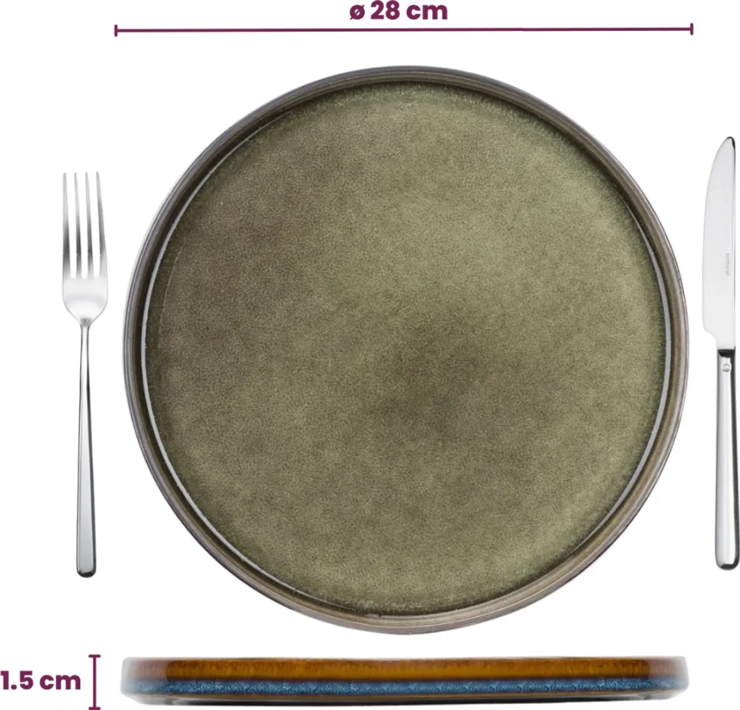 Cosy&Trendy Quintana Serviesset 18-delig - 6 Personen - Groen