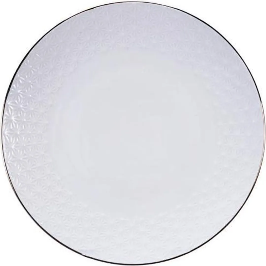 Tokyo Design Studio Nippon White Gold Rim Cake Plate 15cm