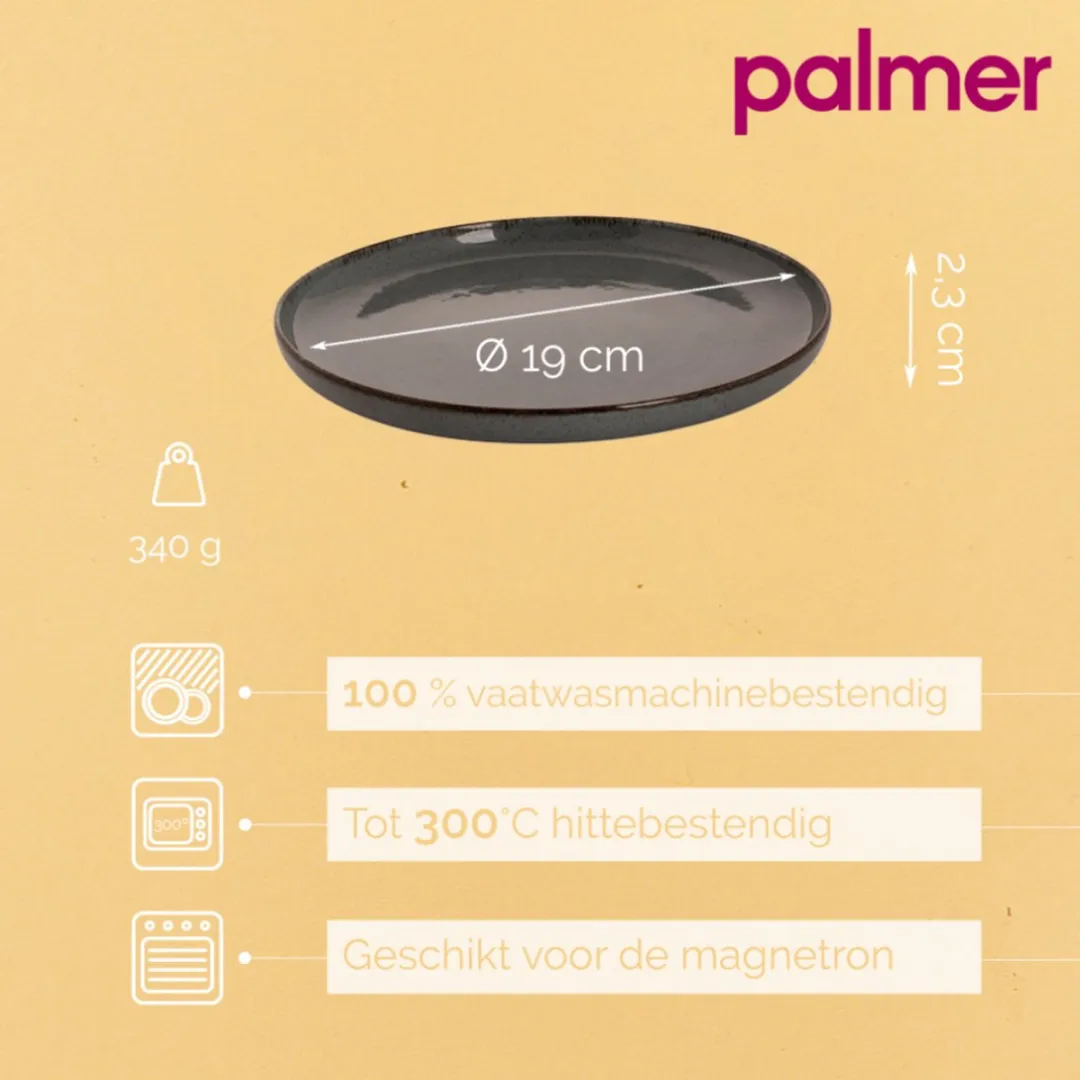 Palmer Antigo Bordenset 2 Stuks - ø19cm - Blauw/Grijs