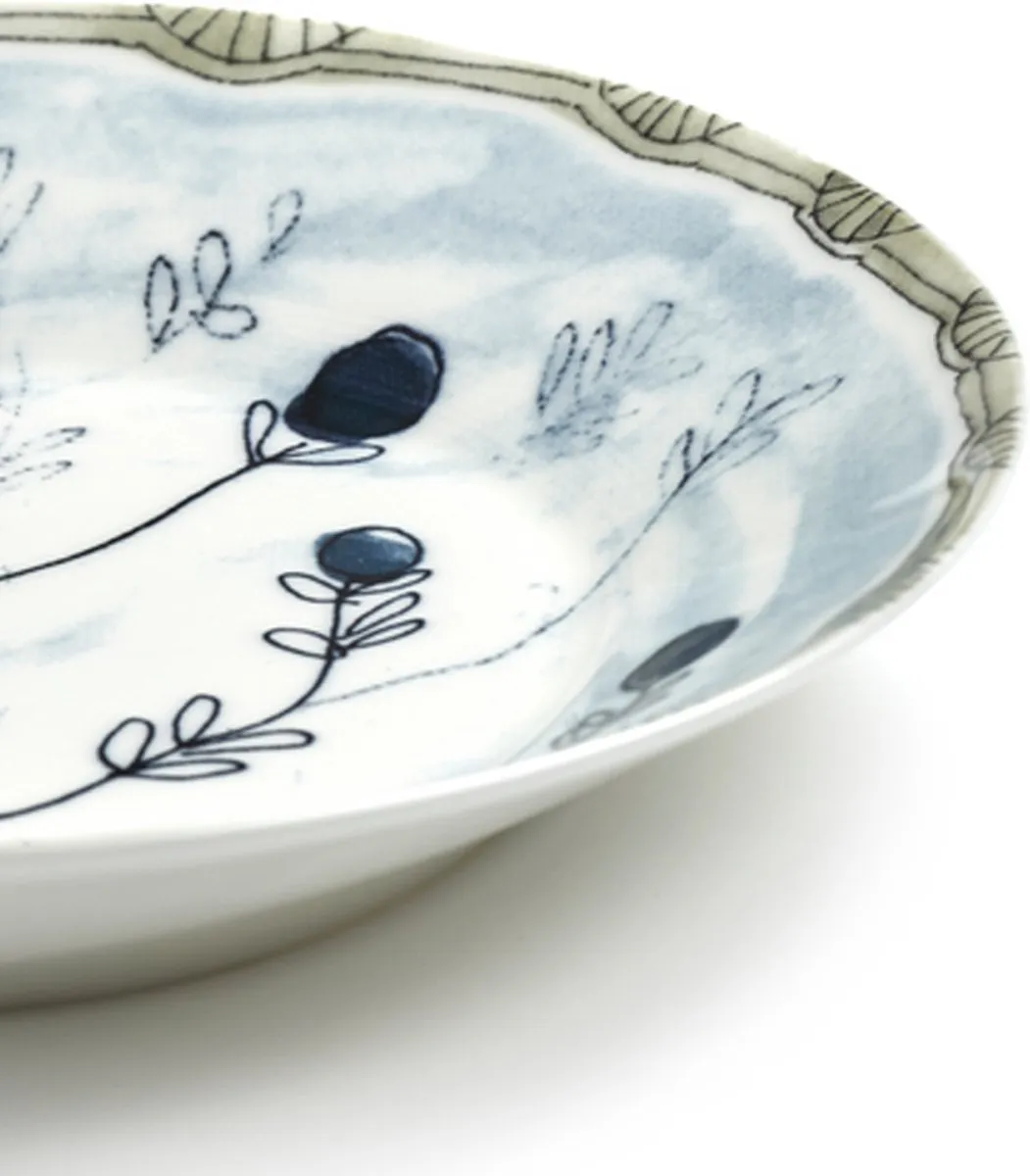 Serax MARNI Midnightflowers Diepe Bord 26cm - 2 Stuks - afbeelding 6 van 6