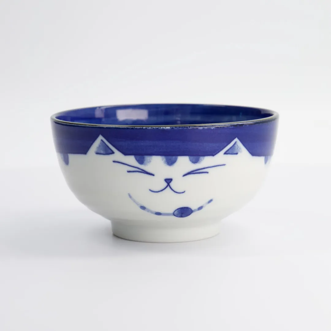 Tokyo Design Studio Kawaii Kom Cat Neko - Blauw 16cm 800ml