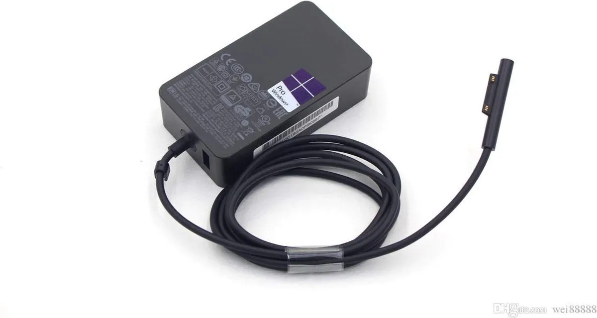 Microsoft Surface Pro 4 Oplader 65W - Zwart