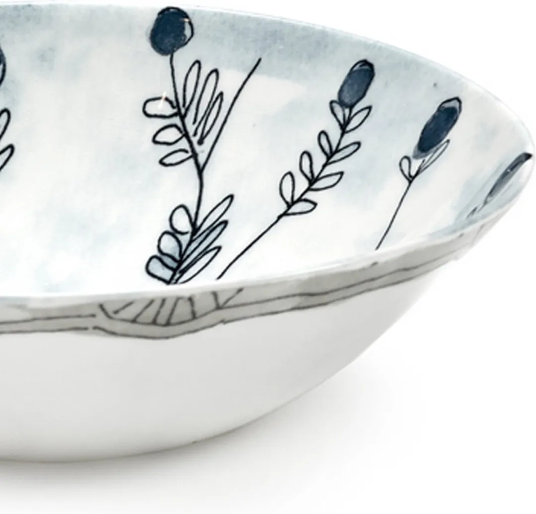 Serax Marni Midnightflowers Lage Kom Mirtillo Tea 18cm - 2 Stuks