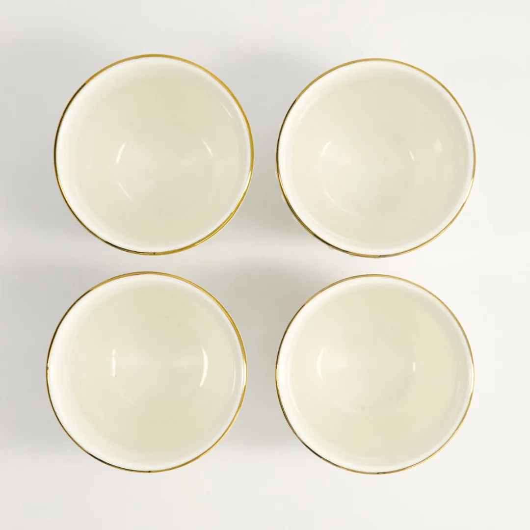Tokyo Design Studio Nippon White Gold Rim Theekopjes - 4-delig 200ml