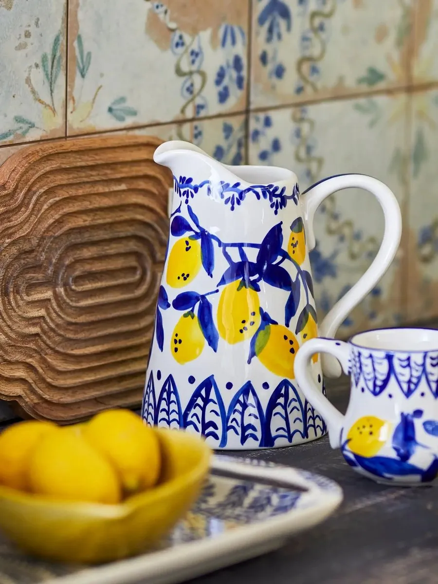 Bloomingville Maxima Kan Aardewerk - 1,4L - Blauw