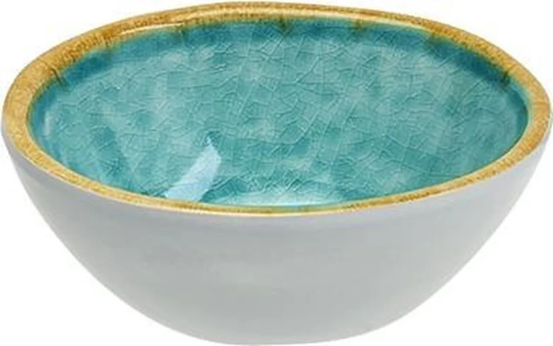 Cosy&Trendy Laguna Azzurro Schaal 10,5x9x4cm - Blauw/Wit