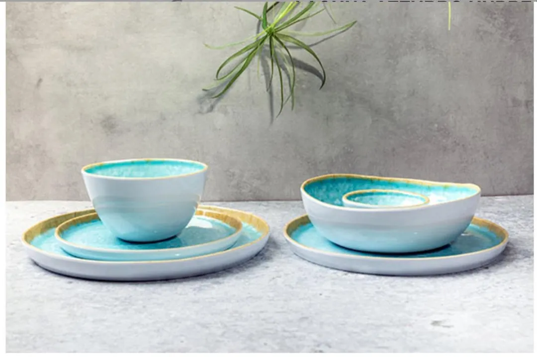Cosy&Trendy Laguna Azzurro Schaal 10,5x9x4cm - Blauw/Wit - afbeelding 6 van 6