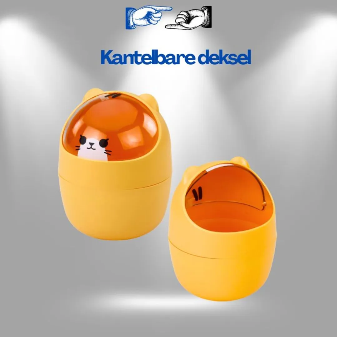 Lean Toys Mini Prullenbak Teddy Beer 1L - Oranje
