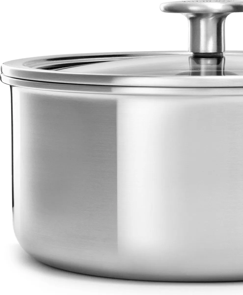 KitchenAid Multi-Ply RVS Steelpan 2,1L - Ø18cm - Inductie - Zilver