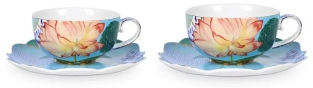 Pip Studio Kop & Schotel Royal Multi-Set 250ml - 2 Stuks - Blauw
