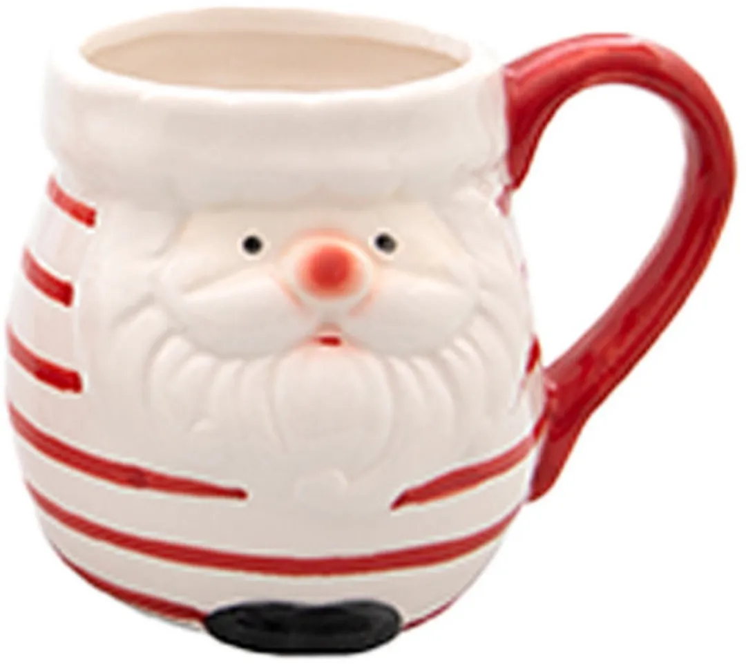 Svenska Living Kerstman Mok - Keramiek 400ml - Rood - 4 Stuks