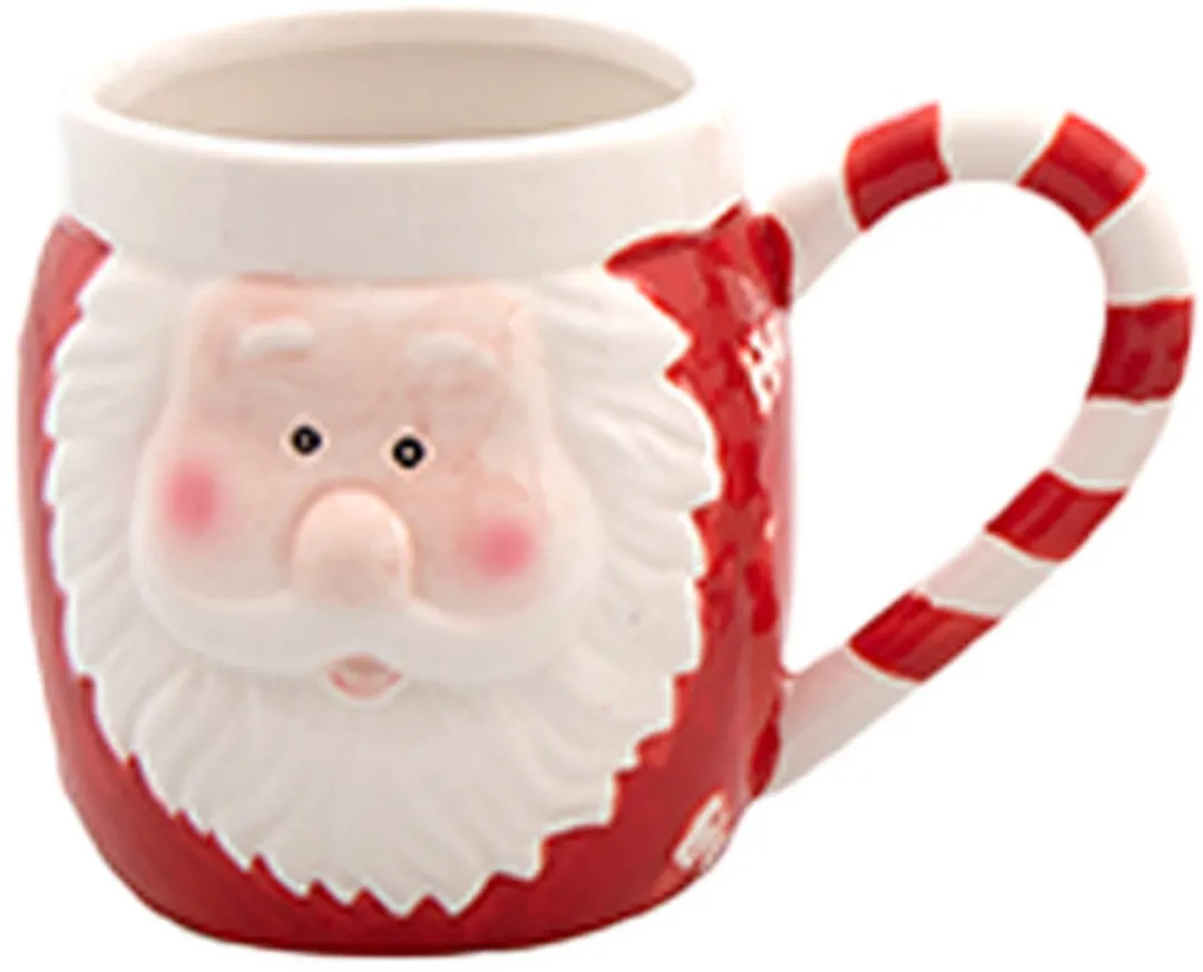 Svenska Living Kerstman Mok - Keramiek 400ml - Rood - 4 Stuks