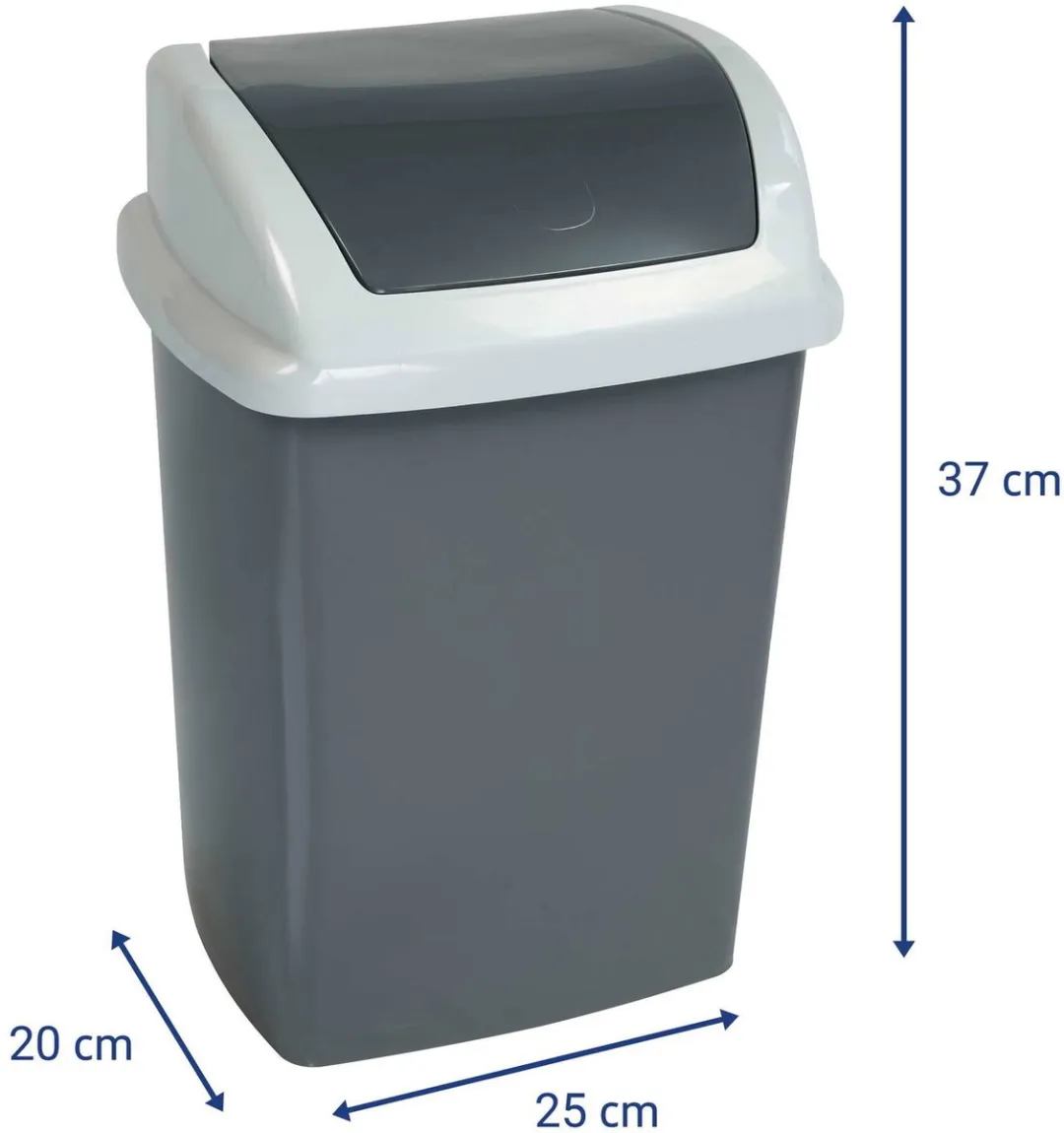 MAUL MAULswing 10L Afvalemmer - 25x20x37cm - Donkergrijs