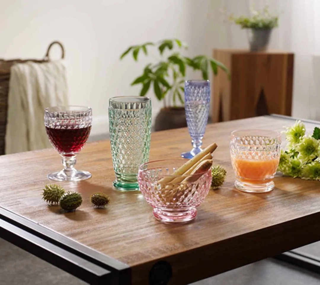 Villeroy & Boch Boston Waterglas Op Voet - Groen - 4 Stuks
