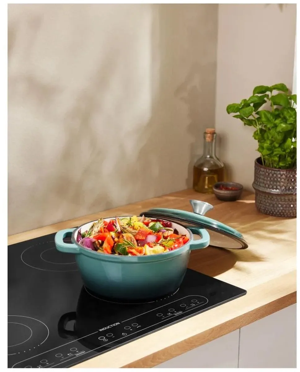 SILVERCREST Gietijzeren Braadpan 2,8L - Ø22cm - Petrol