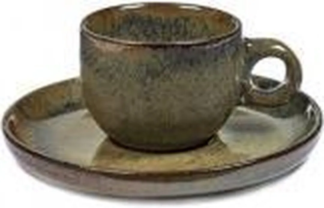 Serax Sergio Herman Surface Espressokop + Schotel 13cm