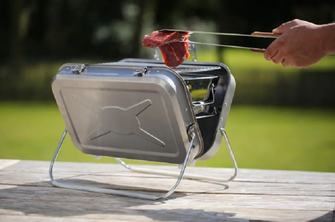 Cosy&Trendy Travel BBQ RVS Opvouwbaar - 58,5x43x66cm - 15 Burgers