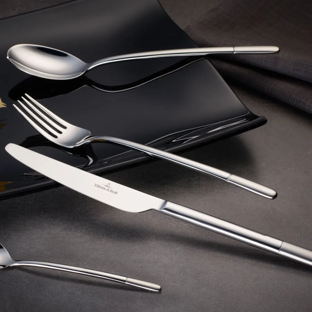 Villeroy & Boch Ella Satin Bestekset 70-delig - 12 persoons - Zilver