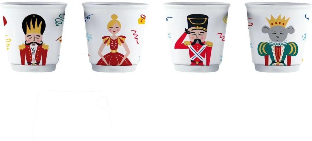 Bialetti Nutcracker Set 4 Mokken