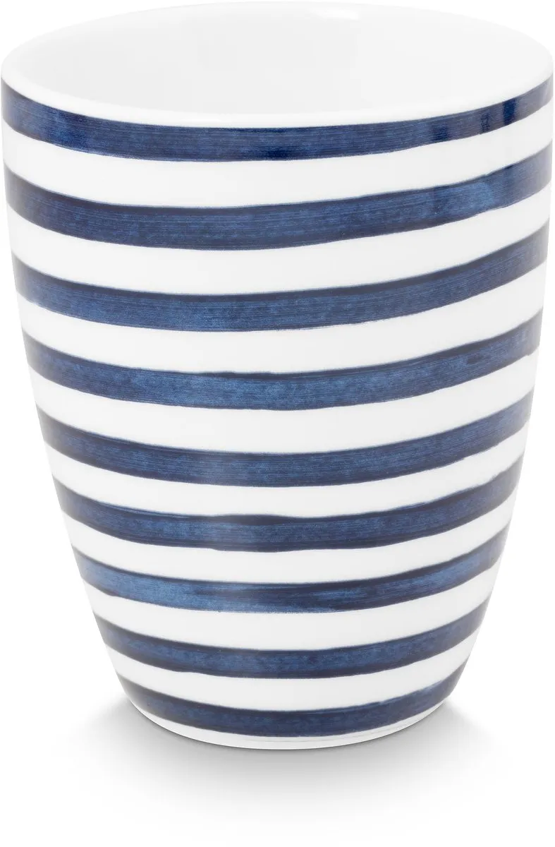 vtwonen Beschilderde Ontbijtset 52.020.044 - 3-delig Blauw/Wit
