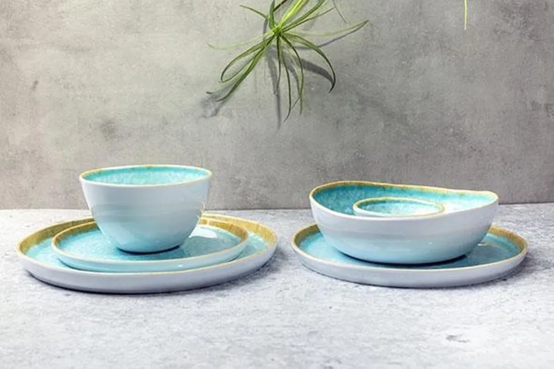 Cosy&Trendy Laguna Azzurro Bord - D26cm - Wit Blauw