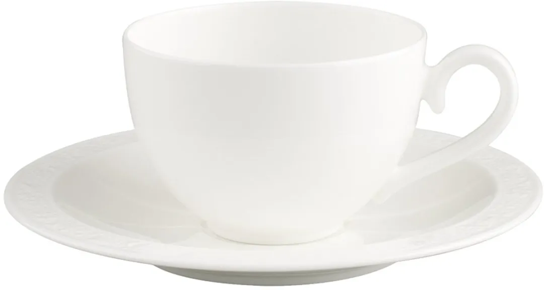 Villeroy & Boch White Pearl Koffiekop met schotel 120ml