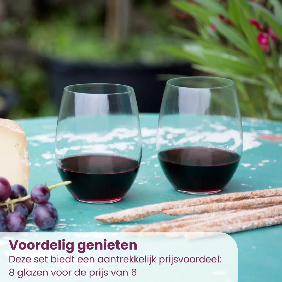 Riedel O Wine Wijnglazen Set - 620ml - 8 Stuks