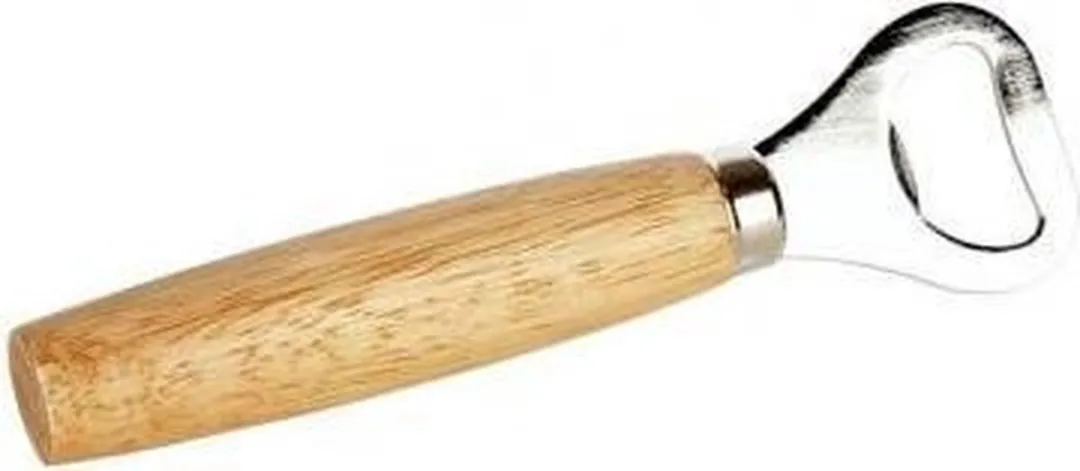 Cosy&Trendy Flesopener Rubberwood 15cm - Zilver