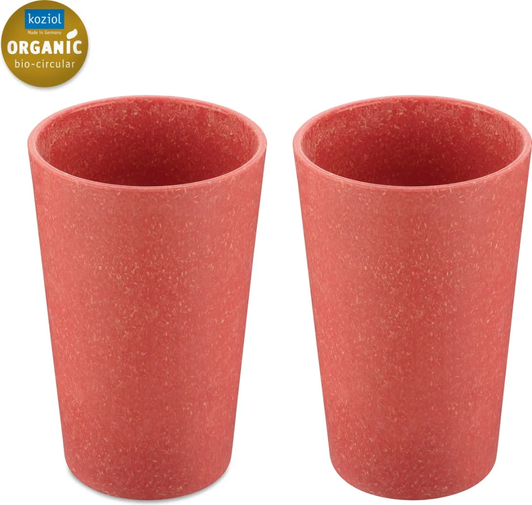 Koziol Connect Bekers 350ml - 2 Stuks - Roze