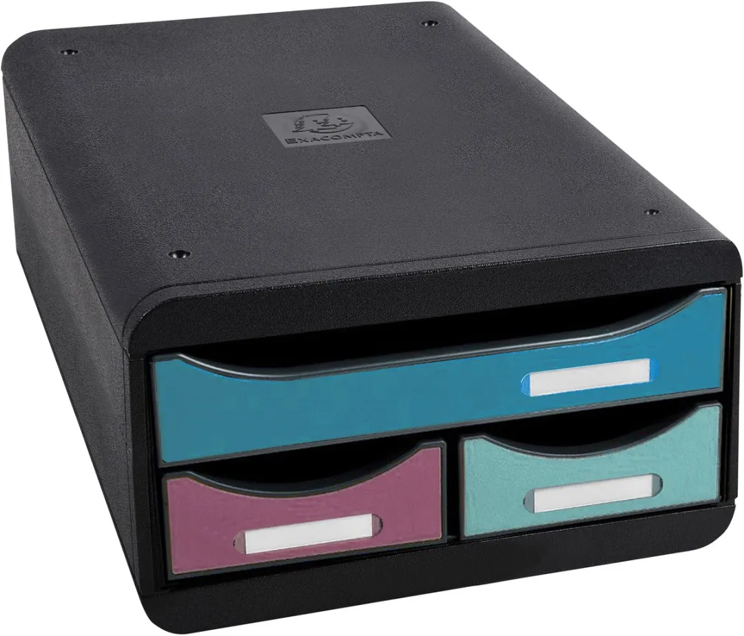 Exacompta Ladenbox Small 311606D - 3 Lades - Geassorteerd