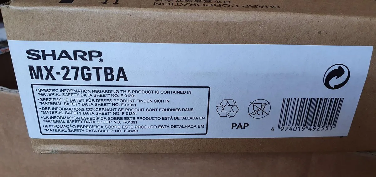 Sharp MX27GTBA Toner - Zwart